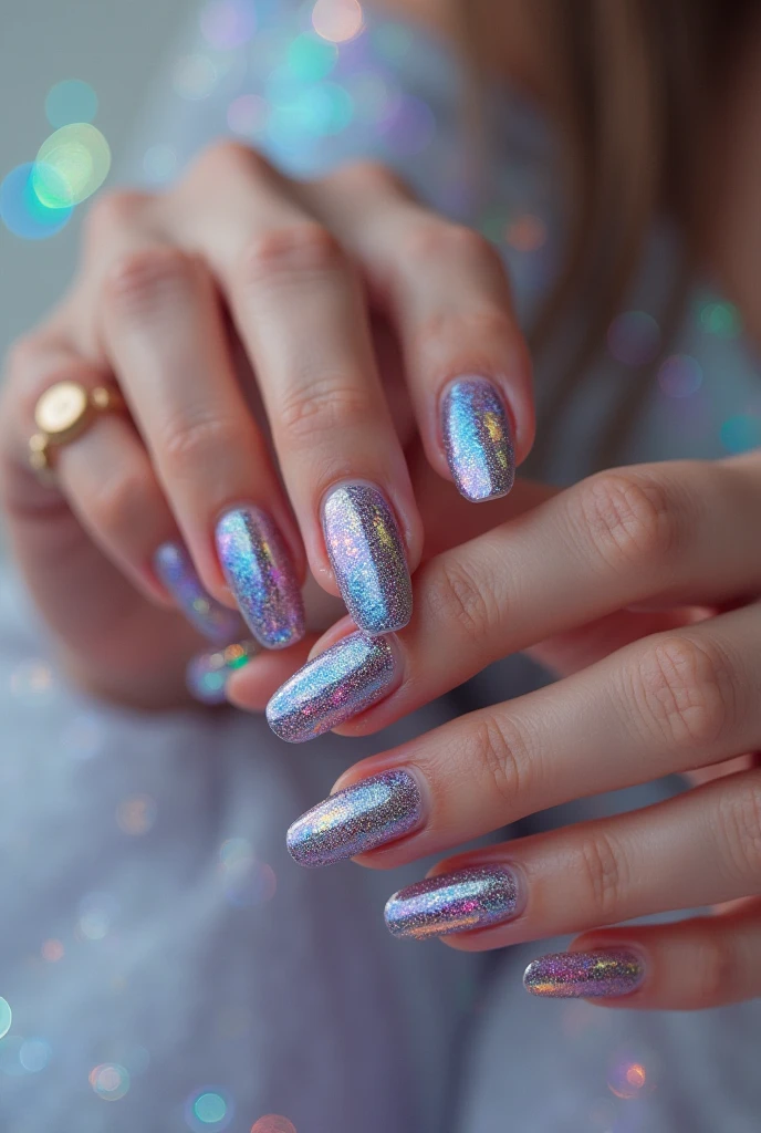Make me nails that are inspired by diamons and luxury