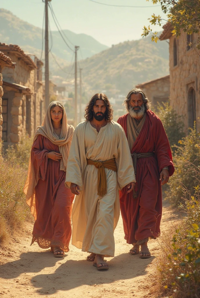 Jesus arrive a bethenie et parle avec les soeur de lazarre