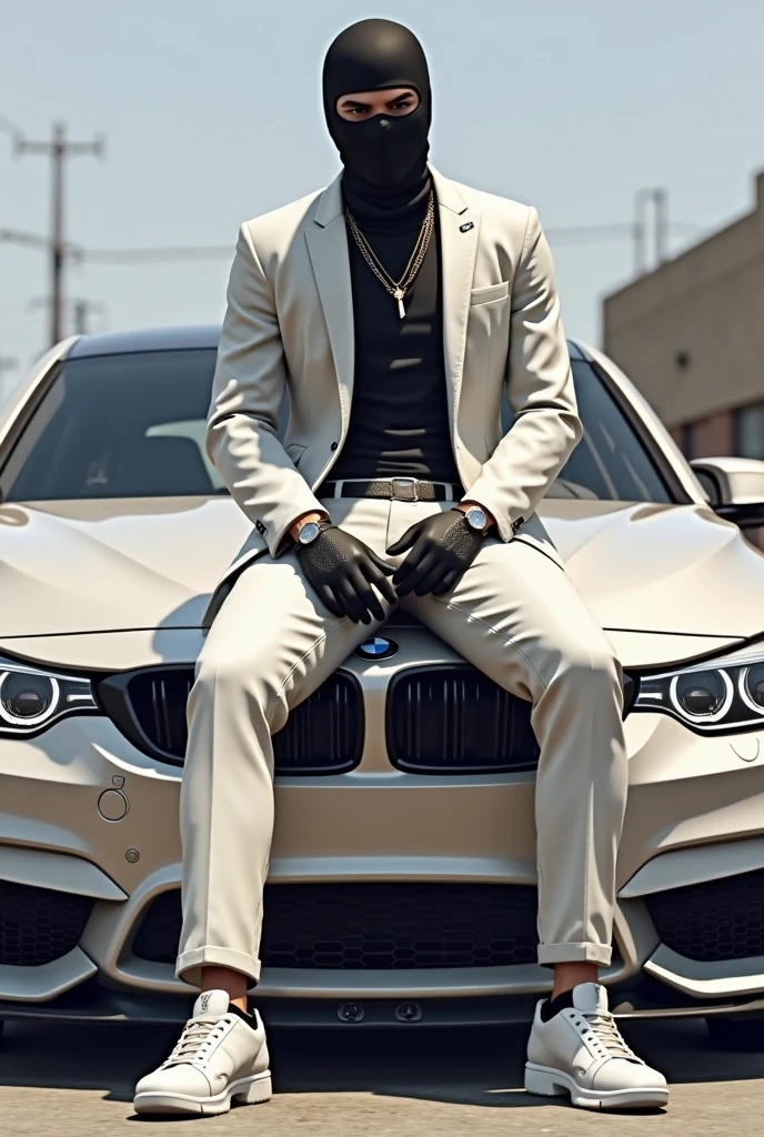 (photorealism:1.2), man, curly short hair, trouser pant white, white shirt, wide legs, sitting at front hood, nissan r35, car show, whole body, model, relax pose, realistic, intricate details, warm colors, realistic, ultra realistic, 4k picture, textured skin, 

