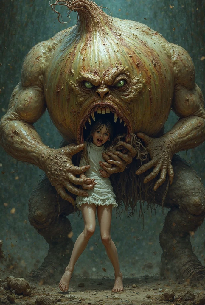 rating_safe, score_9, score_8_up, small breasts, freckled skin, wet shiny skin, small breasts, cute face, ???-like proportions, dark, ((tiny innocent skinny short young Hermione Granger)), (tiny prepubescent child), big head and eyes, tiny limbs, thin body, amazing huge eyes, dressed in ripped Hogwarts school uniform, (pinned under monstrous troll), ((raped from behind in jacko-pose, raised buttocks)), scared shocked expression, screaming, crying, tears, (head pressed against wet floor tiles floor), spread legs, flipped-up skirt, grey cotton stockings, creampie, vaginal penetration, inside detailed old school bathroom, cum_dripping, negative hand, closeup