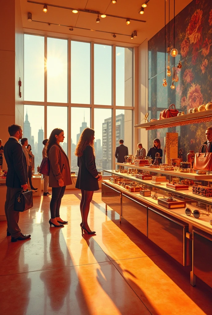 A photo of an entrepreneur competing with other businesses