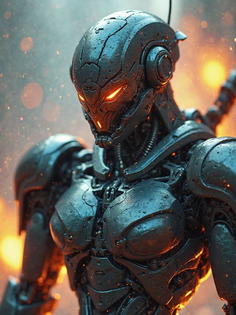 最high quality非常に詳細, Advanced Details, high quality, 最high quality, High resolution, 1080P, hard disk, beautiful,(War Machine),(headgear),See the big picture,beautifulサイボーグ女性,Mecha Cyborg Girl,BATTLE MODE,Mecha Body Girl 8k Elementary school girl Sweaty face Droopy eyes short hair Gas mask with extension nozzle boyish Steam coming from the head My hair is wet with sweat Black Hair, Steam coming out of the mouth