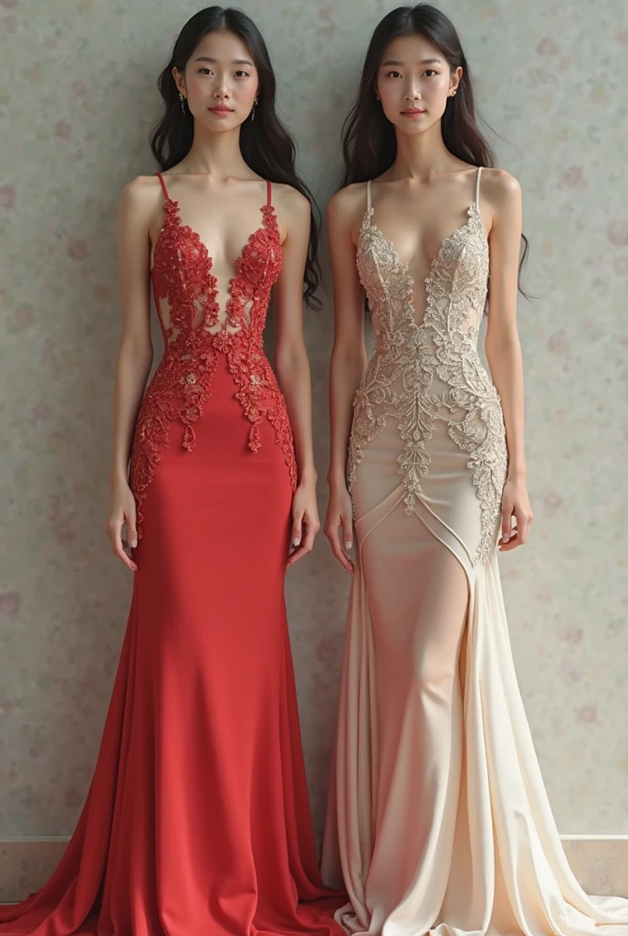 best quality,highres:1.2),ultra-detailed,(realistic:1.37) a girl wearing a sexy red provocative dress, with dark green eyes and brown hair, standing in front of a lush green garden. The dress perfectly hugs her curves, accentuating her feminine allure. She exudes confidence and sensuality with every step she takes. The vibrant red of the dress contrasts beautifully with the surrounding nature, bringing attention to her presence. As the sunlight filters through the leaves, it casts a soft, warm glow on her face, making her dark green eyes sparkle with a hint of mystery. Her eyes are mesmerizing, captivating anyone who looks into them. They are beautifully detailed, with long, thick eyelashes that make them even more alluring. Her brown hair falls in silky waves, gently caressing her shoulders. It adds to her natural beauty and complements the richness of the red dress. The hair is flowing and voluminous, giving her an air of elegance and sophistication. She stands with confidence, one hand resting on her hip, showcasing her hourglass figure. The dress hugs her body tightly, emphasizing her curves in all the right places. Her stance exudes a sense of empowerment and allure. In the background, the garden is filled with vibrant flowers of various colors. Their petals sway gently in the breeze, creating a serene and enchanting atmosphere. The greenery surrounds her, enhancing the contrast between her vibrant attire and the peaceful nature. The image quality is top-notch, with every detail meticulously rendered. The colors are vivid and lifelike, making the scene come alive. The lighting is just right, accentuating the contours of her face and the vibrant colors of the garden. This artwork is created in a realistic style, capturing the essence of the girl's beauty and confidence. It portrays a perfect balance between sensuality and elegance, inviting the viewer to appreciate the harmony between the human form and nature. The overall color tone of the image leans towards w