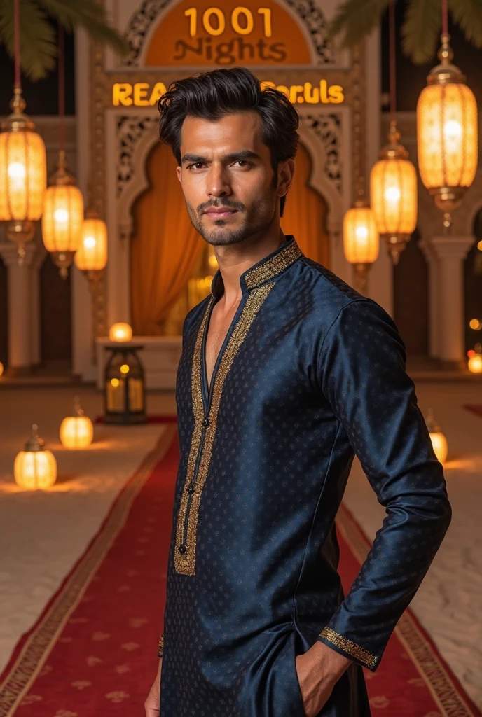 A boy rain in tha night at taj maha
l