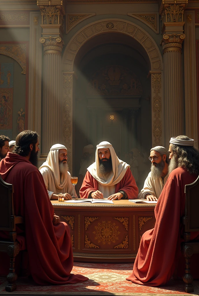 the king, terrifed, he sent for the wise men of the kingdom, but none of them could decipher the message.