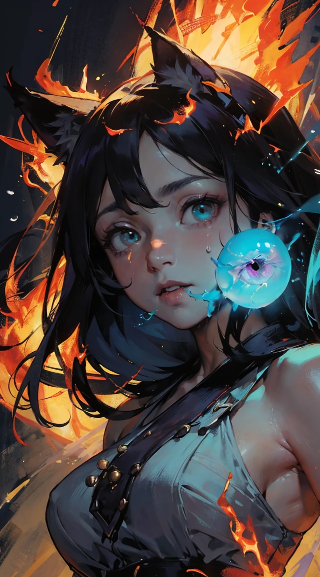 (masterpiece, best quality:1.3), (from above:1.3), perfect face, expressive eyes, 1girl, looking at viewer, 14 years old, (slim body, small breast:1.3), beautiful, anime, girl, lora, talim, 1girl, dark skin, black hair, braid pigtails, white hat, arabic clothes, see-through, (topless, sitting:1.5), (corrupt, brainwashed, hypnotized, mind controlled:1.5), (evil look:2.0), (big cute eyes:1.5), (empty eyes, simple eyes, glowing red pupils:2.0), (crotch tattoo, glowing tattoo:1.5), (cinematic lighting, fairy tale, realistic, dream-like, enchanting atmosphere:1.5), (fantastic and beautiful night sky, abandoned park:1.5),