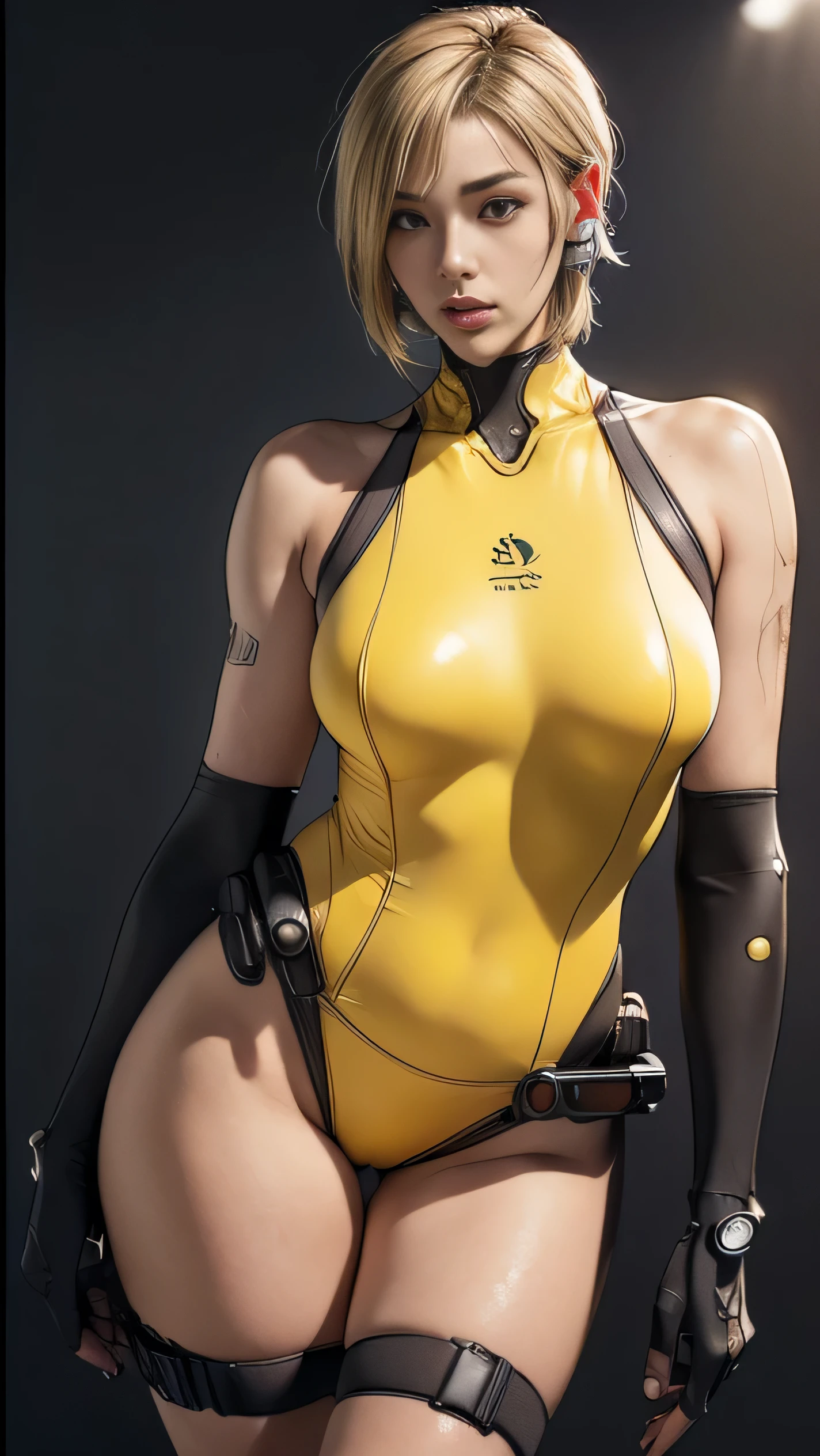 (((standing backwards))), (((Brigitte Nielsen))), (((back view))), (((perfect ass))), (((RED SUIT with yellow stars))), ((muscle)), ((( soldier suit ))), (((white short haircut))), (((Russian girl))), ((high collar)), (((red army suit))), (((best qualityer: 1.4))), (Unbeatable masterpiece), (hiper HD),(CG 8k hyper-realistic), (((brave face))), (((breasts big))), (((hyper feminine))), sexly girl, ((( sculptural body ))), (((1 Kizi))), Kizi cibernética de 25 anos com perfectbody,,Beautiful and well-groomed face,muscular body:1.2,solid color detailed jacket, (Head to thigh photos), Complex equipment, green dark,Long pants,Tight clothes are dark,With white stars and off-white stripes,,,,,Armor Metal Electronic Parts, Poison tattoos ) INFO, Kizi, (((standing alone))), pirralha violent, ((())), sexly, pose de atitude, work of art, post-apocalypse, (((manga style))), bounty hunter, violent, Manic, the way you want, slenderbody, thin but strong, perfectbody, roupa moderna, advanced technology, neon, sleeves with vertical striped pattern, neutral background, (( cowboy shot )). intricate visual