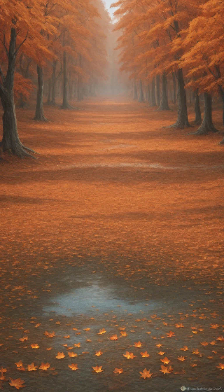 high image quality画像では、Colourful oil painting,(Extremely attractive veCG Unity 8k wallpaper),images of autumn leaves in the forest and a spectacular river,Thick Fog,Award-Winning Photos, Chromatic Aberration, Inclusive , high image quality, blooming orange flowers, Monet's style is、Highly detailed flower fields popular on ArtStation、Fascinating harsh conditions that became a hot topic of conversation in cloudscape art、 Art by Midjourney、
