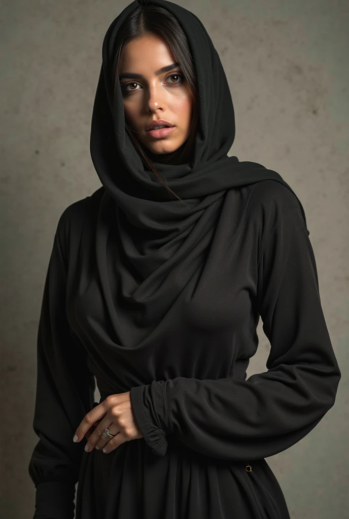 When sharma hijab, tight abaya, sexy