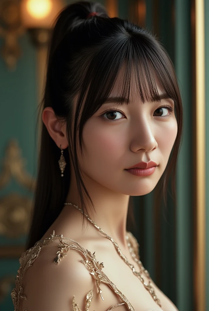 (Absurdly , high quality , Super detailed:1.2 ) ,( Handcrafted details ) , (Highly detailed beautiful face:1.4), ((Highest quality)), ((masterpiece)),smile ,beautiful woman, ((highest quality)), ((masterpiece)), (be familiar with), perfect face、(8K, highest quality, masterpiece:1.2),(highest quality:1.0), (ultra high resolution:1.0),((Natural big breasts:1.2)),((Upper Body))