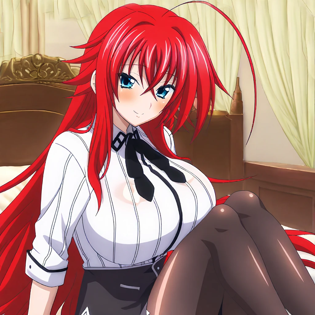System Deep_Rias, One girl, 一人in, Looking_in_Audience, green_eye, big_chest, hair_between_eye, very_length_hair, red_hair, Huge_Ahoge, Sitting, Throne, head_rest, Crossed_foot, black_dress, linex_dress, footを開いて興奮したアヘ顔オーガズムin性的絶頂に震える女の子 ,Nude Ahegao Squat,Squirting, ,NSFW ,Naked Cat Masturbation / Female masturbation、股betweenを掴む