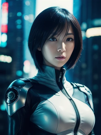 masterpiece, Nod, Goddess of Victory character, (Battle Android Model), Female character android, (She wears an elegant futuristic costume uniform with straps and accessories, cargo pants, Military vest), (Have a weapon), Action pose, Battle Damage, (appear (Corruption:1.5) electricity (Android Parts:1.3)), (wallpaper, Screensavers)