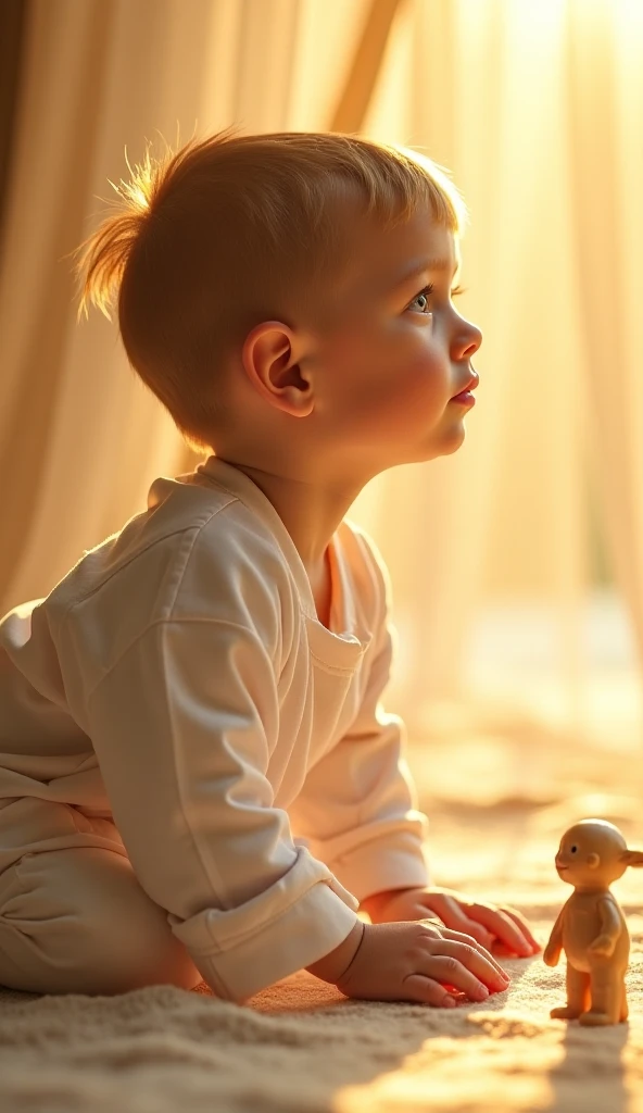 (photorealism:1.2), beautiful boy, sitting on bed,indoors, soft lighting, plants in background, window with sunlight, cozy room, relaxed pose, realistic, intricate details, warm colors, by Greg Rutkowski, by Alphonse Mucha H latter