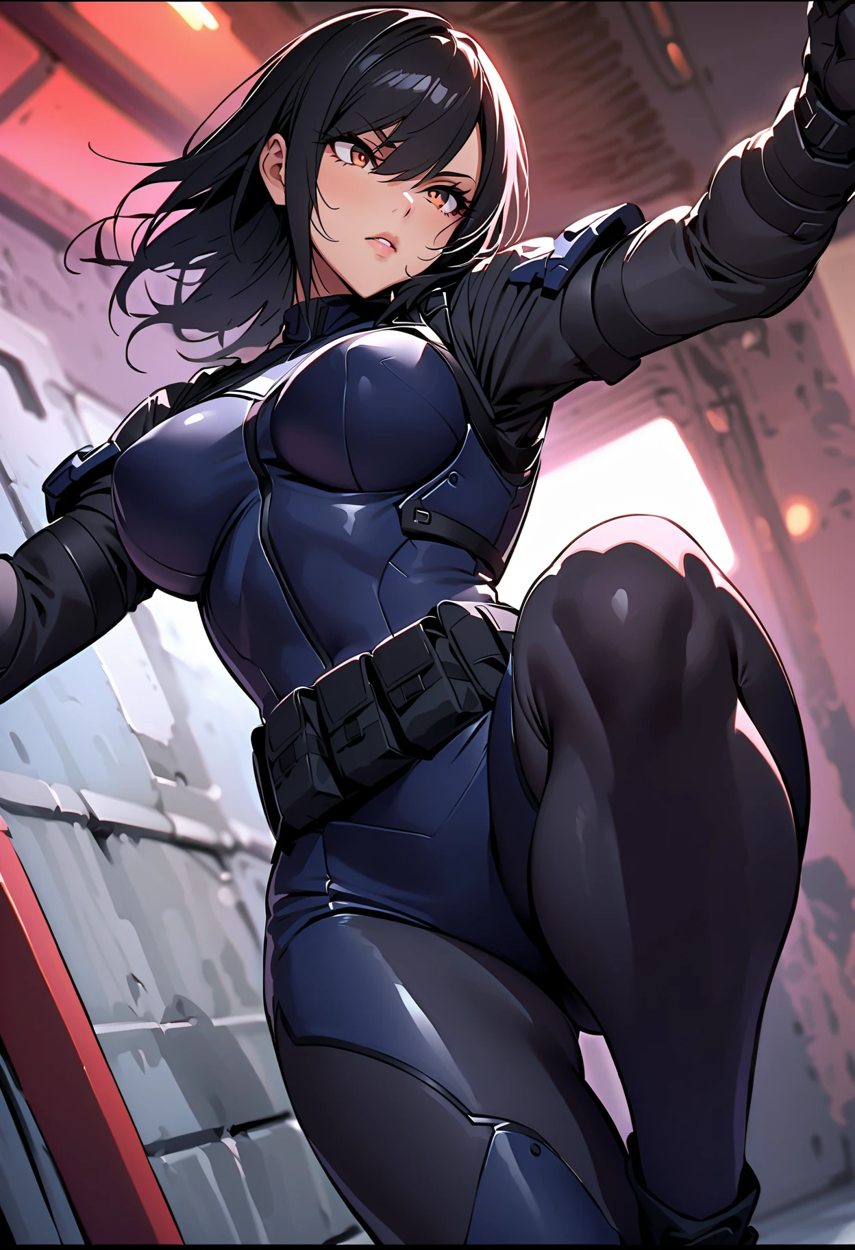 (best quality:1.3), Kyoka Jiro , peituda, clivagem, sedutora, rosto sexy, curvy, bunda grande, peitos grandes,((legging pants)), ( Pov: frente ) bedroom