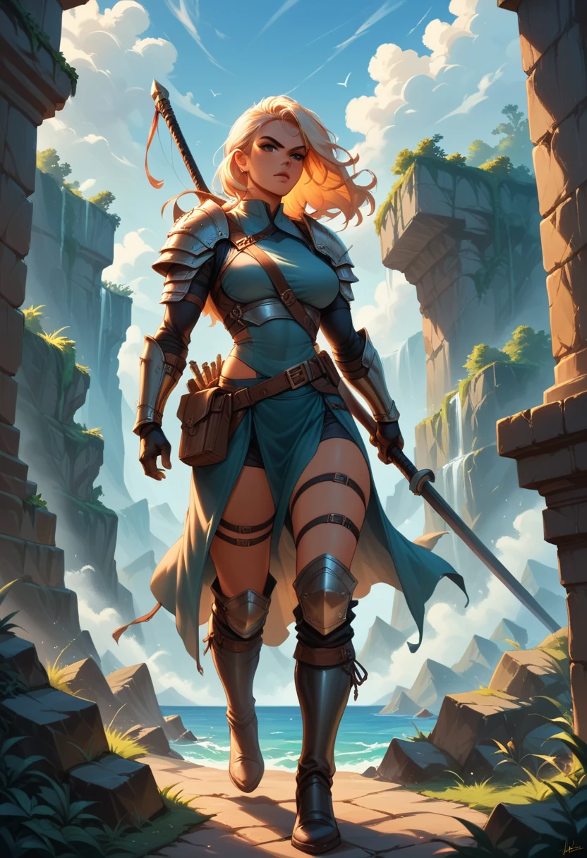 <lora:assassin-ro:0.7>, (assassin-ro, see-through, shoulder armor, gloves, armor, ninja mask:1, pauldrons, bandages, fingerless gloves, skin tight, scarf):1.2,
<lora:waterDungeon2:0.4>, waterDisturb,submerged path in water,looking afar,from behind,surprised,sweat,sweatdrop,wide-eyed,open mouth,waves,waterfall,flood,stairs,stone wall,entrance in background,
BREAK((solo:1.2, 1woman, adorable, cute , clear face), (full body:1.3), dynamic angle, dynamic posture, detailed shadow, detailed lightning, (wide view, wide-angle lens)),
BREAK(((a woman wearing a red glasses):1.25),alluring smile, soft light, light on face, clam posture, cinematic lighting),
BREAK(perfect(anatomy,body,face,hand,leg,foot,finger),(aqua eyes, (multicolor sliver blonde hairs), long hairs):1.2, cleavage), <lora:ojou_curls-1.0:0.75>, (ojou curls):1.3,
BREAK(beautiful detailed woman, glossy pink lips, (milky skin, shiny skin):1.25, makeup, blush,eyeliner, eyeshadow, eyelashes, textured skin, collarbone, perfect skin)
BREAK(<lora:more_details:0.7>, extremely detailed, CG, 8k Amazing, finely detail, (masterpiece:2.0, best quality), (intricate details, depth of field)),
BREAK((<lora:uber_saggy2:0.65>, saggy, sagging_breasts, ((gigantic breasts)))),