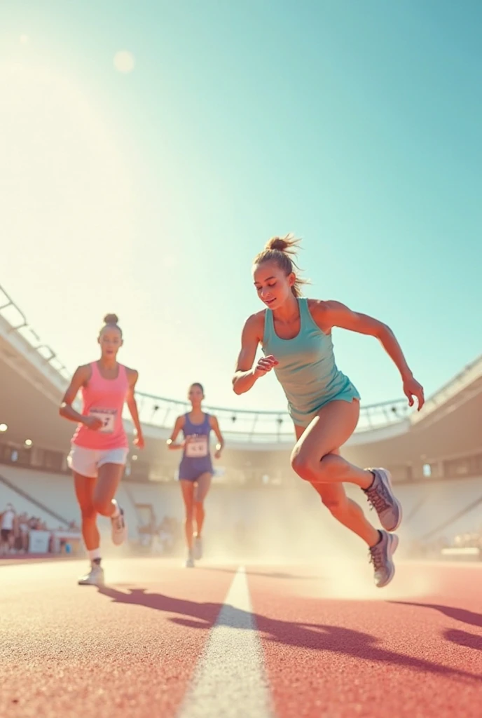 Nude female athletes