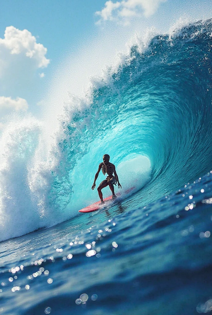 score_9, score_8_up, score_7_up, source_anime, 1boy, swimwear, surfboard, Surfing, perfect hands, sun, blue sky, sea, wave, Shining Splash, masterpiece, best quality, detailed,