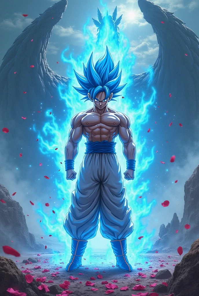 Ssj blue transformation, dragon ball, 3d , 4k.