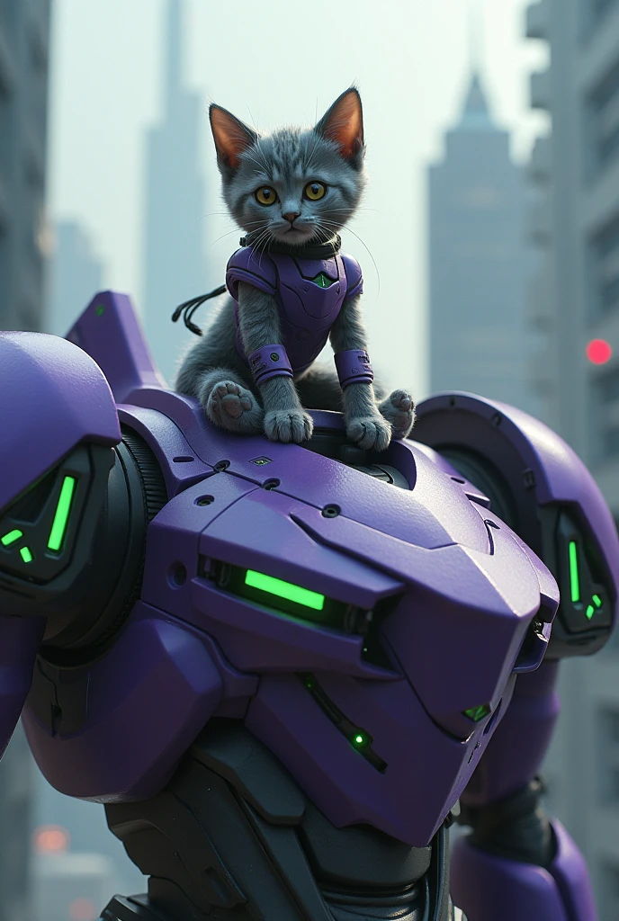 Close-up of a cat figurine with the sky in the background, cell, Armored Cat, Cyborg Cat, Very detailed, cell shaded!!!, Ultra-detailed!!, cell - shading, cell-shading, cell shaded, cell animation, cell - shaded, cell-shaded, Ultra-detailed!, a Cyborg Cat, fur art, cell shading, Full body close-up shot