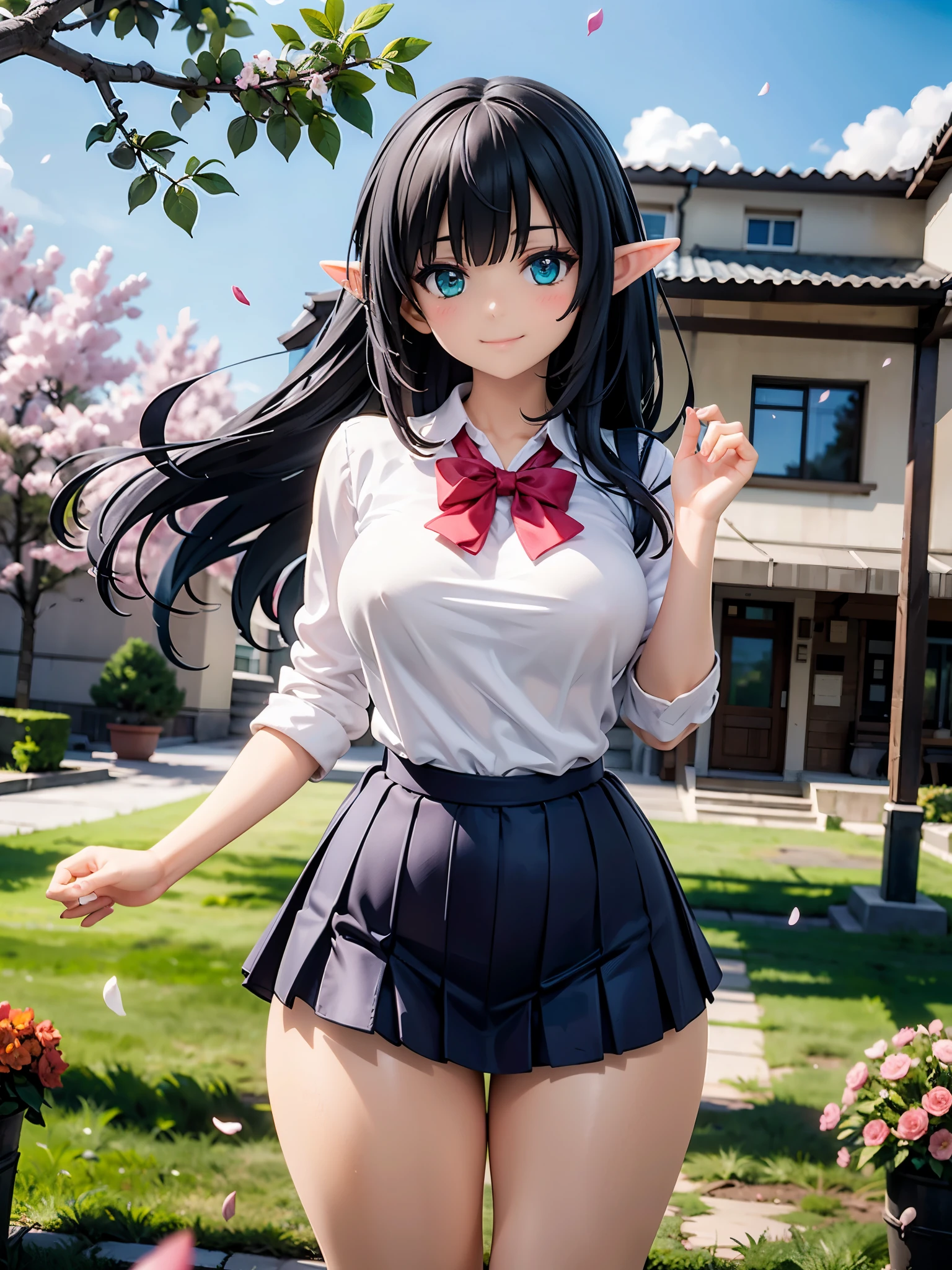 (masutepiece, Best Quality, ultra-detailliert), (high detailing, Hyper Detailed), Beautiful 25 year old girl in an amusement park, Happy, Adult female body, Small breasts, Provocative body, Black hair, Long straight hair、tome&#39;The edges are a little dirty, Dress up like a Disney princess, Neat black dress with blue details,(Neat long skirt)、 Silver crown, Detailed face, Clear focus, Help the villagers in town (mess - house: 0.8), (masutepiece: 1.2) ( Realistic: 1.2) (Bokeh) (Best Quality) (Detailed appearance: 1.3) (Intricate details) (8K) (Eye Detail) (Sharp Focus), (Happy)、((Strong wind from below))、((up skirt))、(big panty shot)、((Lace pantie))、(((Very erotic panties)))、(((Sukesuke panties)))、(((Black pubic hair grows)))、(((Pubic hair through panties)))