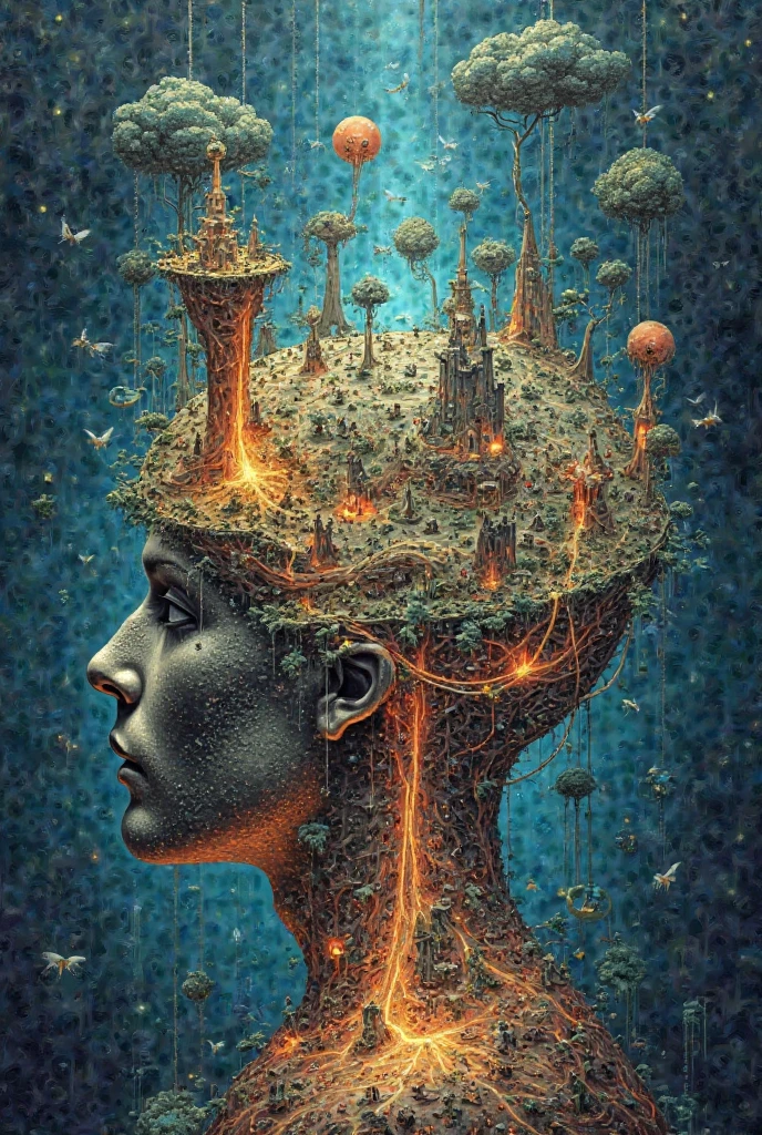 8K, UHD, HDR, intricate details, photo,
A man whose head has grown to hold too many ideas.
Surreal Harmony.
<lora:SurrealHarmony:1>
<lora:The_Dark_Side_of_the_Earth:0.1>