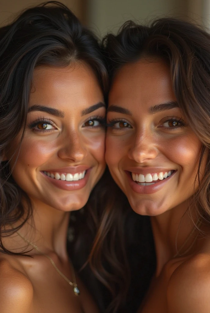 I NEED TWO IMAGES SIDE BY SIDE. ONE BEING THE BEFORE AND THE OTHER BEING THE AFTER. THE BEFORE SHOULD SHOW A BRAZILIAN WOMAN WITH MELASMA ON HER FOREHEAD AND THE AFTER SHOULD BE THE SAME BRAZILIAN WOMAN WITH VERY LITTLE MELASMA ON HER FOREHEAD. HIGHLY REAL IMAGE. 