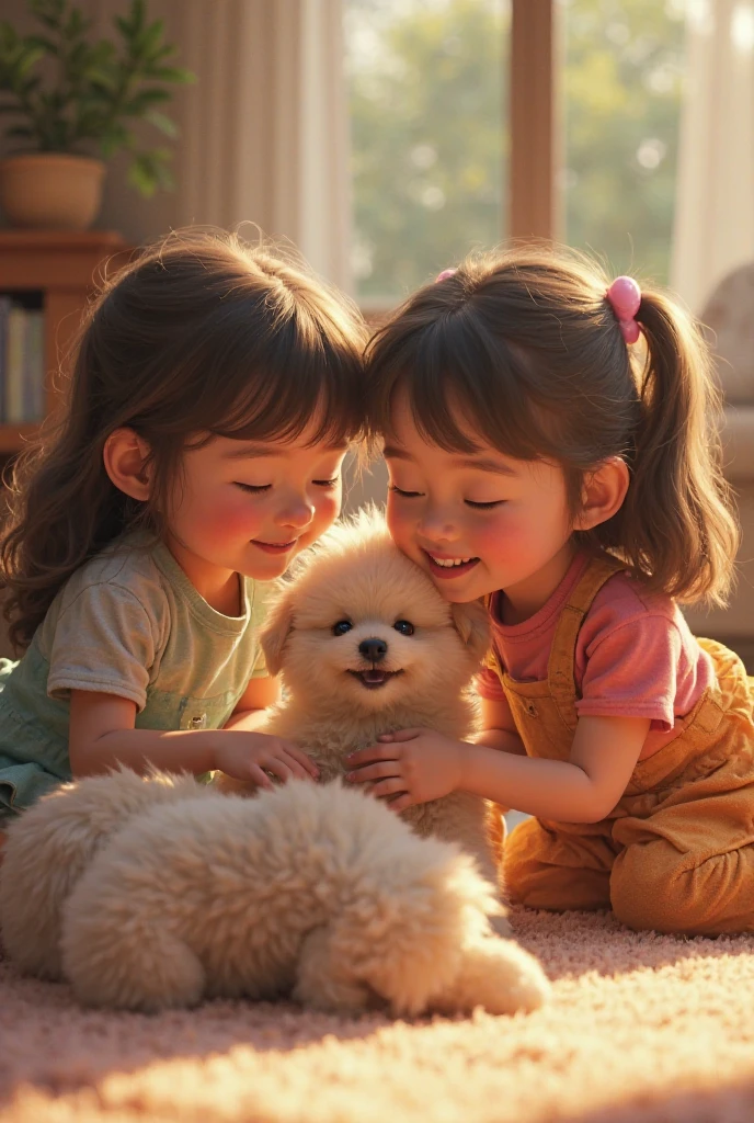 I want a souvenir photo, Of my two puppies, one was 1 and a half years old., fur: The puppy has a short, two-colored coat.: mainly white with brown spots, especially on the head and legs. eyes: Sus ojos son de ttomorrow mediano, dark and round, with a lively and curious look. ears: He has big, pointed ears., which gives him an alert and attentive appearance. body: Parece ser un perro de ttomorrow pequeño a mediano, with a slender body and thin legs. cola: Its tail is long and thin., and in the photo it appears raised, suggesting enthusiasm or alertness. y el otro tenía 2 meses de vida de fur: Color: Predominantly white with brown markings. The brown spots are concentrated mainly on the head., including the ears and the top of the snout. There are also brown spots on the back and base of the tail.. texture: The coat appears to be short and smooth.. eyes: Color: Eyes possibly dark brown. form: Tienen una forma almendrada y parecen ser de ttomorrow mediano. ears: Ttomorrow: Las orejas son de ttomorrow mediano y tienen una forma triangular. tomorrow: Based on the images, parece ser un perro de ttomorrow pequeño a mediano.
form: His body is slim and proportionate, with a moderately broad chest. paws: The legs are thin. cola: Ttomorrow: The tail is of medium length and tapers towards the tip., together with me, 21 year old woman, light brunette, small hair, that it is style like anime