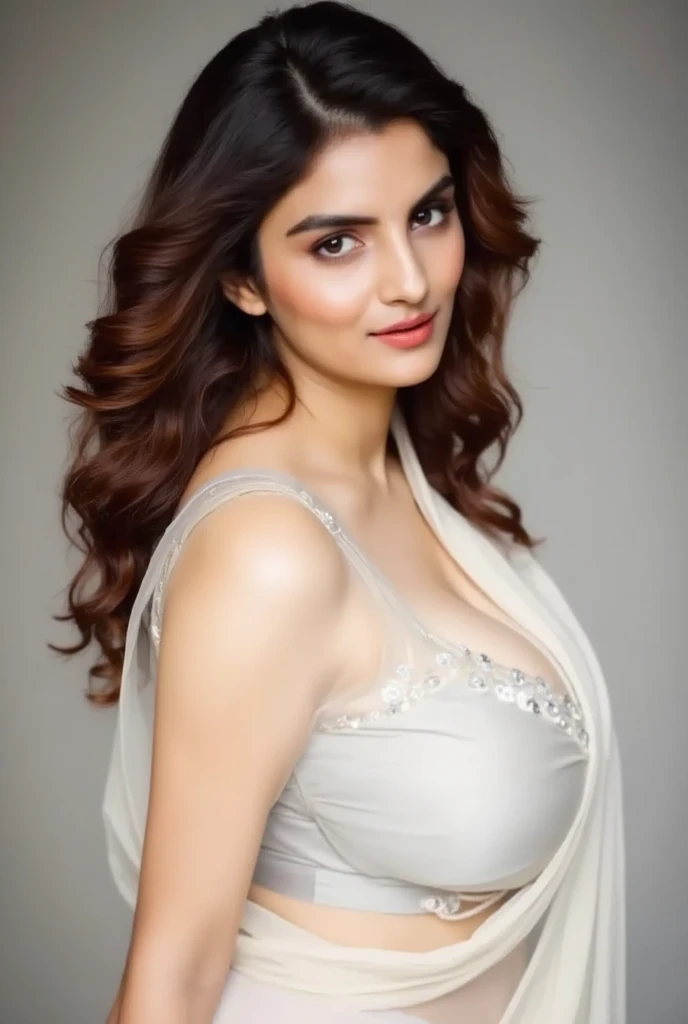 ((beautiful)+(attractive:0.9)+(:0.8)) white Pakistani women ((nerd:0.8)+(lovely)+(clean skin)) with hazel eyes and red lips. Medium dark Burnett hair, ((intense eyes)) open bra