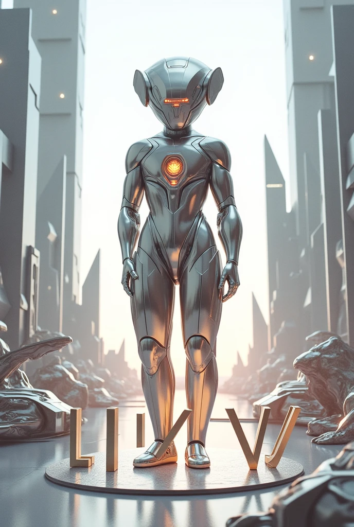araffed dressed in a futuristic suit standing in front of a spaceship, a raytraced image inspired by Marek Okon, cgsociety contest winner, digital art, in white futuristic armor, girl in mecha cyber armor, movie still of a cool cyborg, science fiction suit, sci - fi suit, movie still of a cyborg, diverse cybersuits