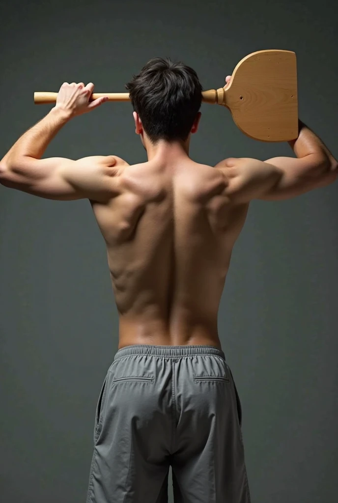 A man working out，Healthy body shape，Asian people，sideface，Trendy clothing，Wearing track suit、Shorts and sneakers，Bench pressing。The background of the picture is white，Short hair is realistically presented。Ultra-high level of detail，Able to fully display the details of the human body，tmasterpiece，8K,photography of，