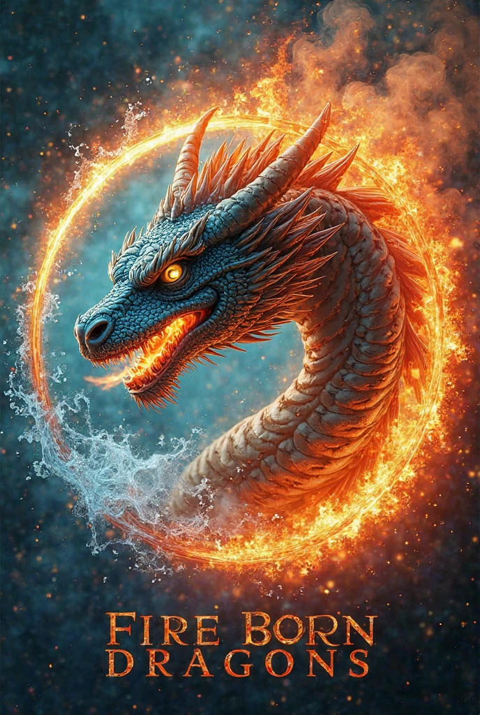 Photograph of a celestial dragon with eyes on fire