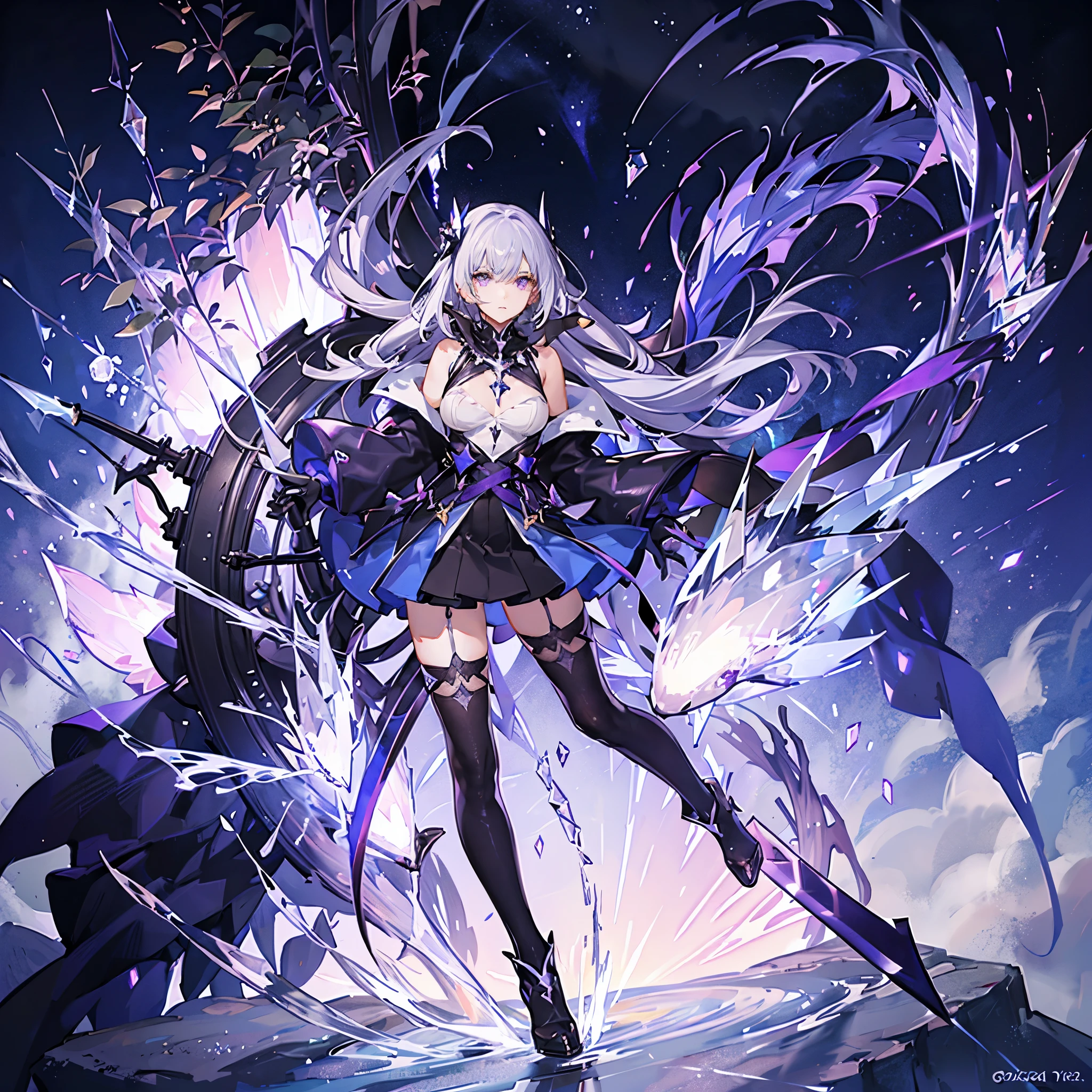 ((masterpiece, best quality)),illustration,Super Fine 8k,Reality,Clear focus,Very detailed,Professional lighting,Colorful Detailed,Extremely long shot of the rainbow-colored BREAK factory,Large machinery construction,Microchip,,Luminescence,Intricate details,Shitu-mecha,1 girl standing in front of the audience,Umbilical cord