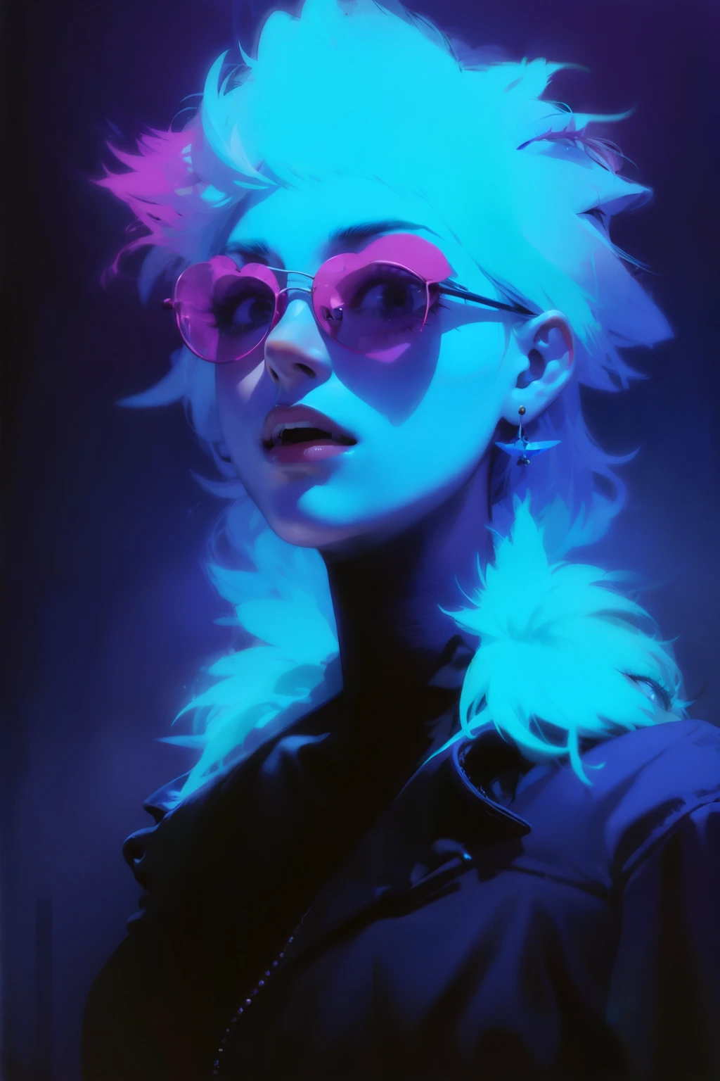same image, same face, abstract