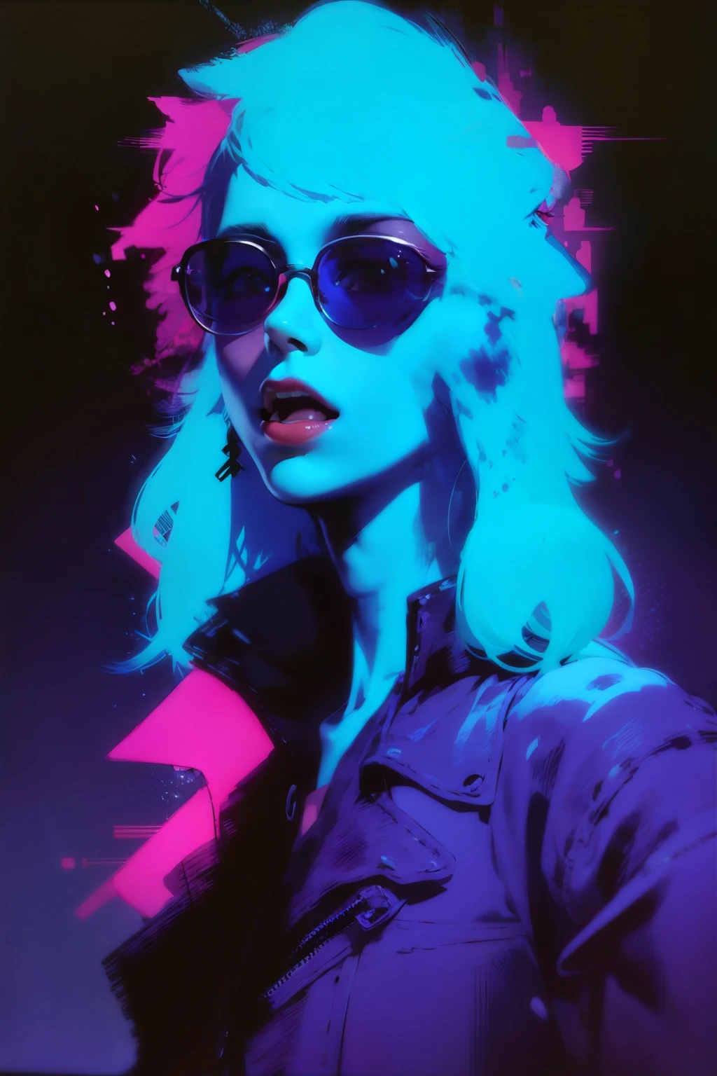 same image, same face, abstract