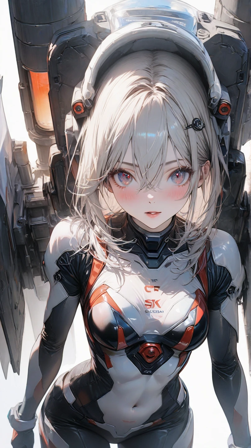 (best quality,4k,8k,highres,masterpiece:1.2), ultra-detailed, realistic:1.37, vibrant colors, bokeh, anime style, slim, futuristic, cyborg suit, detailed face, expressive eyes, glossy lips, long hair with vibrant color, dynamic pose, neon lights background