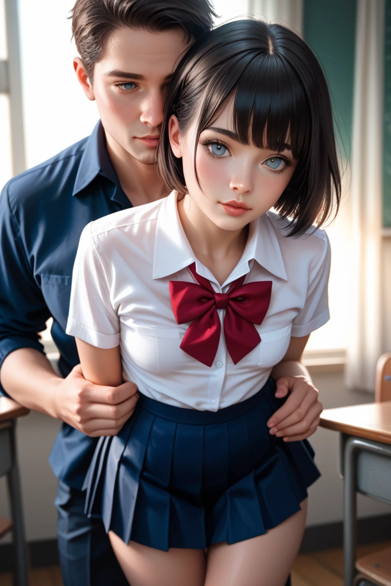 Girl and boy friend school