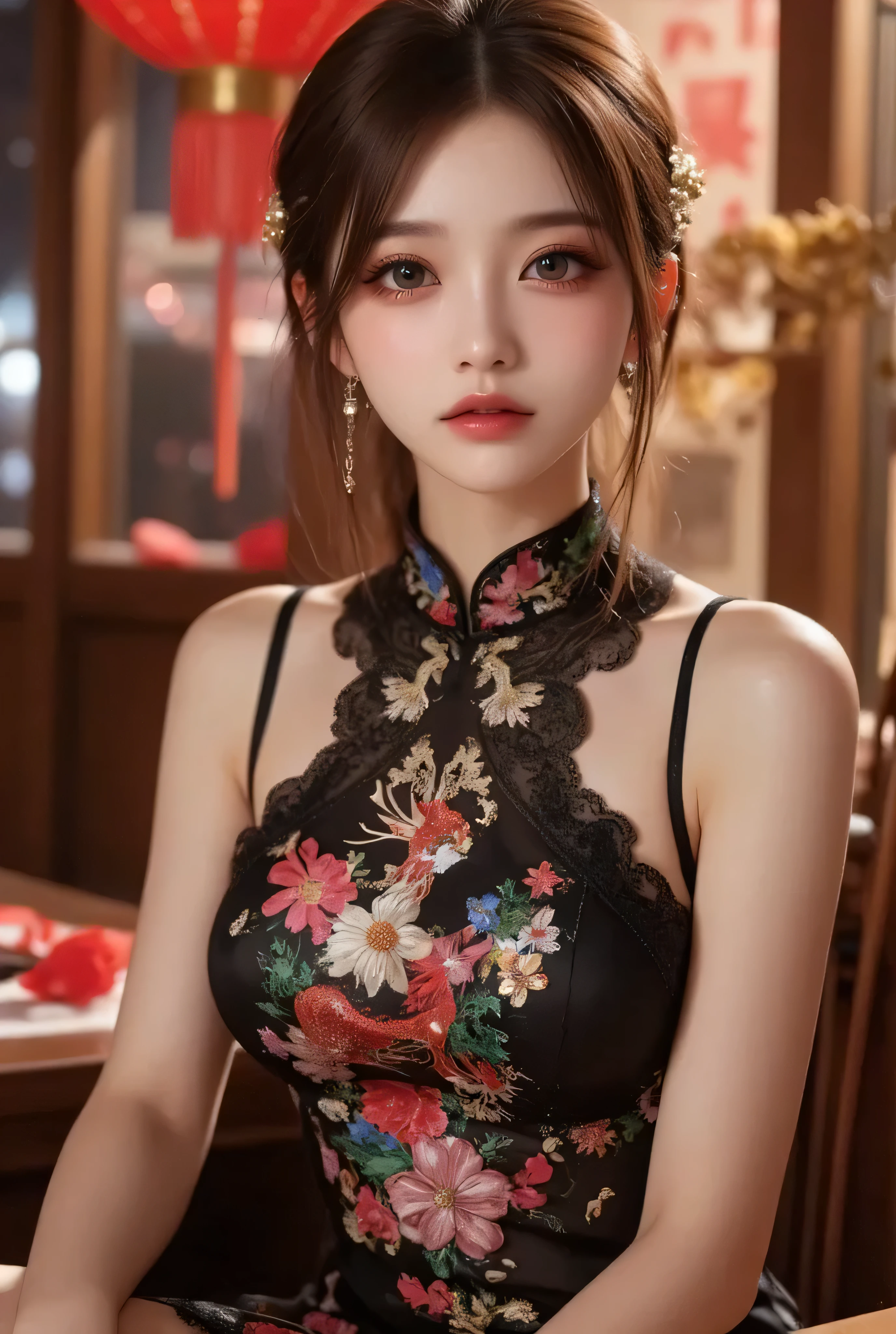 Realistic style，8K picture quality，Very detailed, Delicate face, Realistic style的照片, Stock Photography ,  rich and colorful, Surreal, Realistic textures, Dramatic Lighting, Distiller 800  (8K, original photo, Better quality, masterpiece: 1.2), Very detailed, (Extremely delicate skin: 1.2), 8K Ultra HD, SLR camera, Soft Light, high quality， 冰冻Queen, Queen, snow castle，Blue pupils，Apply red lipstick，Very delicate tattoo design，Gold Jewelry，