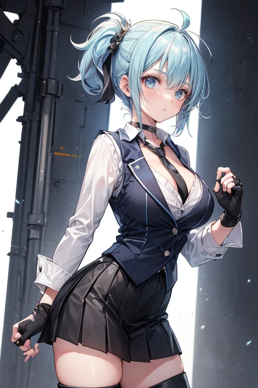 最high quality、best image quality、masterpiece、girl((20-year-old、 By becoming、vest bust、medium bust,wide open breast tea、shining eyes, light blue hair、long hair、thin,highest valley、ponytail、action of looking up、bandage、black dress、long skirt、Rear view、emphasize the buttocks,surprised face、use magic)),high quality、beautiful art、background((Gorgeous castle、beautiful atmosphere))、Flight、debris flies、Depth of written boundary、movie、visual art、perfect art、8k,genuine、