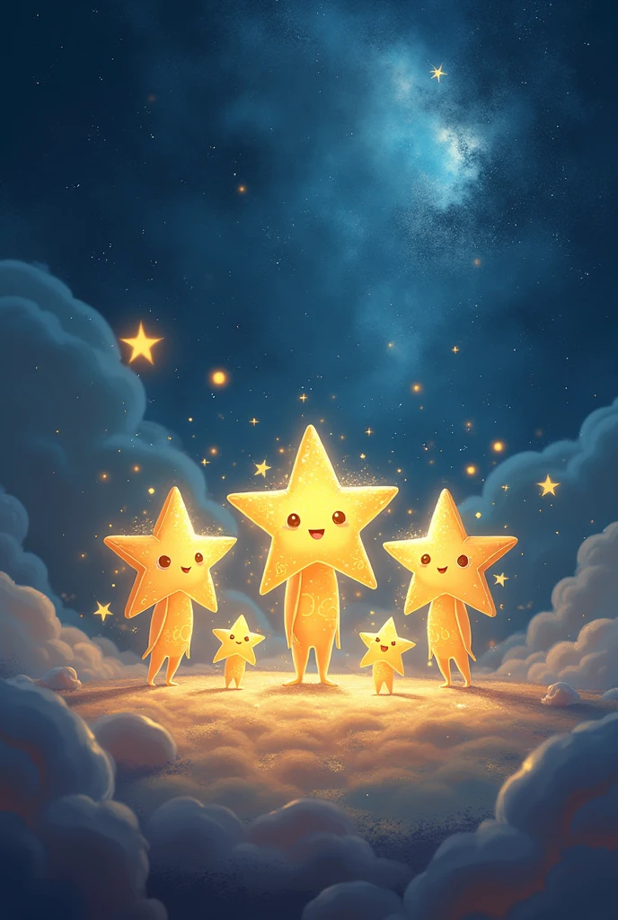 7 little stars twinkling in the nigh for kids song 
