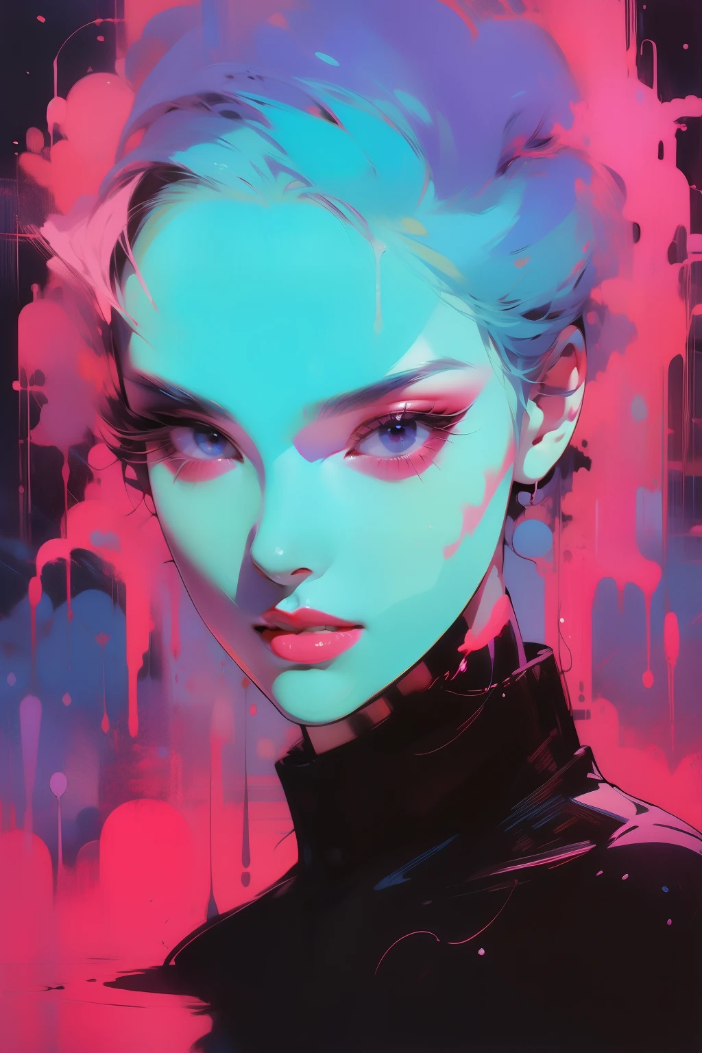  same image, same face, abstract