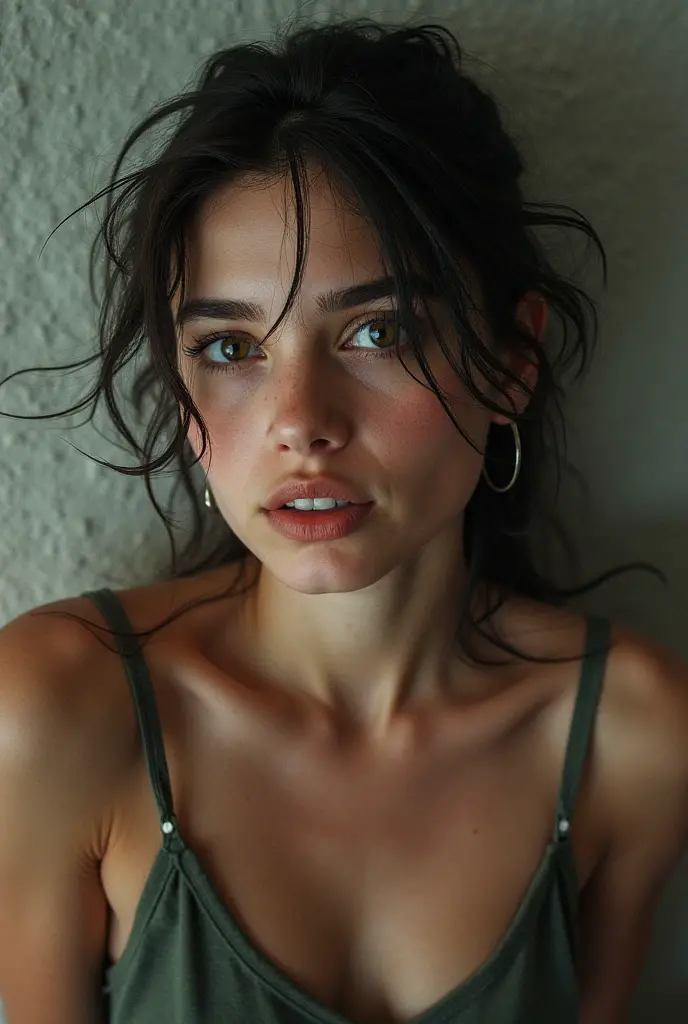 A woman sitting on a toilet in a dirty bathroom,beautiful detailed eyes,beautiful detailed lips,extremely detailed eyes and face,longeyelashes,realistic,photorealistic:1.37,ultra-detailed,vivid colors,studio lighting