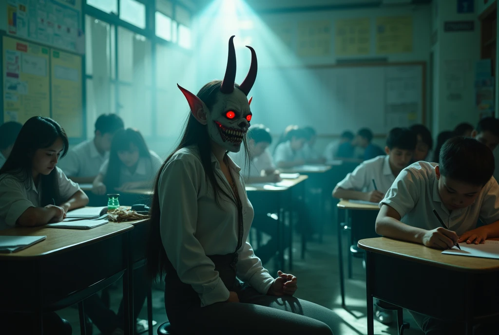 a student turns into a demon to slaughter the killers