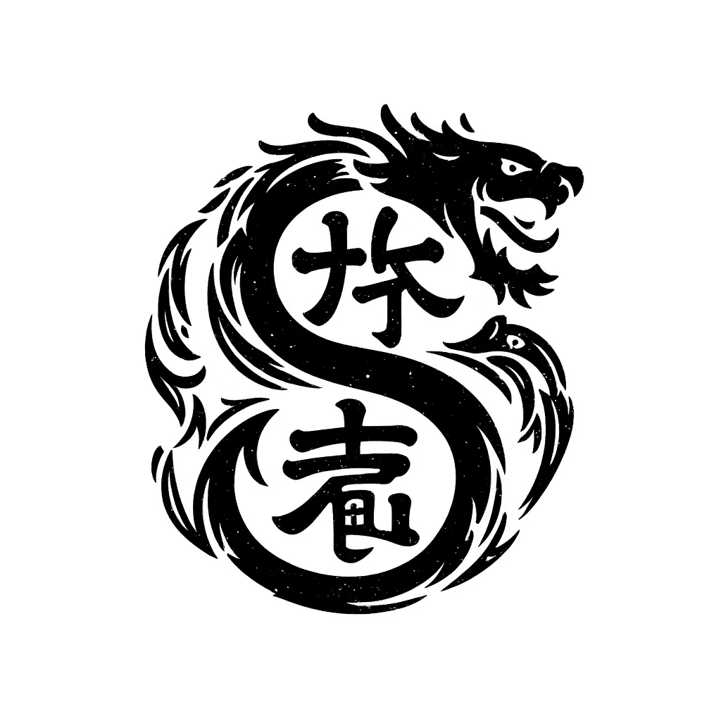 Luxury Japanese restaurant logo

A black dragon swirling and painted with a brush

White and black only

Pretty cool
chic and modern design

White background