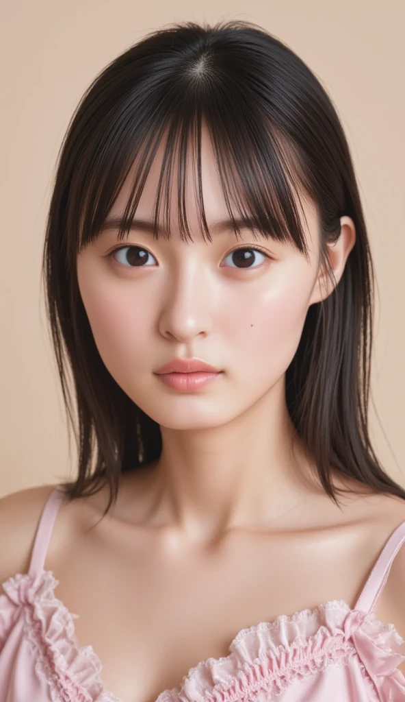 Sculpting sexy poses, (masterpiece:1.3), (8k, Realistic, RAW Photos, highest quality:1.4), (1 girl), Beautiful Face, Realistic face, (Detailed face), Beautiful Hairstyles, (Thin Hair), Realistic eyes, (Fine Eyes), Beautiful details, Realistic skin, (Fine skin), Beautiful Skin, charm, Ultra-high resolution, Surreal, Very detailed, (Flat Chest:0.5), The Beauty of Japan, (Slim figure), kind, Brown Hair, Cute young Japanese girl, Cute young Japanese girl, (Simple white background), Flat Chest :1.2, Accentuate your cleavage, Stagnation, Wide Shot, (ankle shot), Wearing a large T-shirt without a bra, Girlish, Protruding nipples, pubic hair