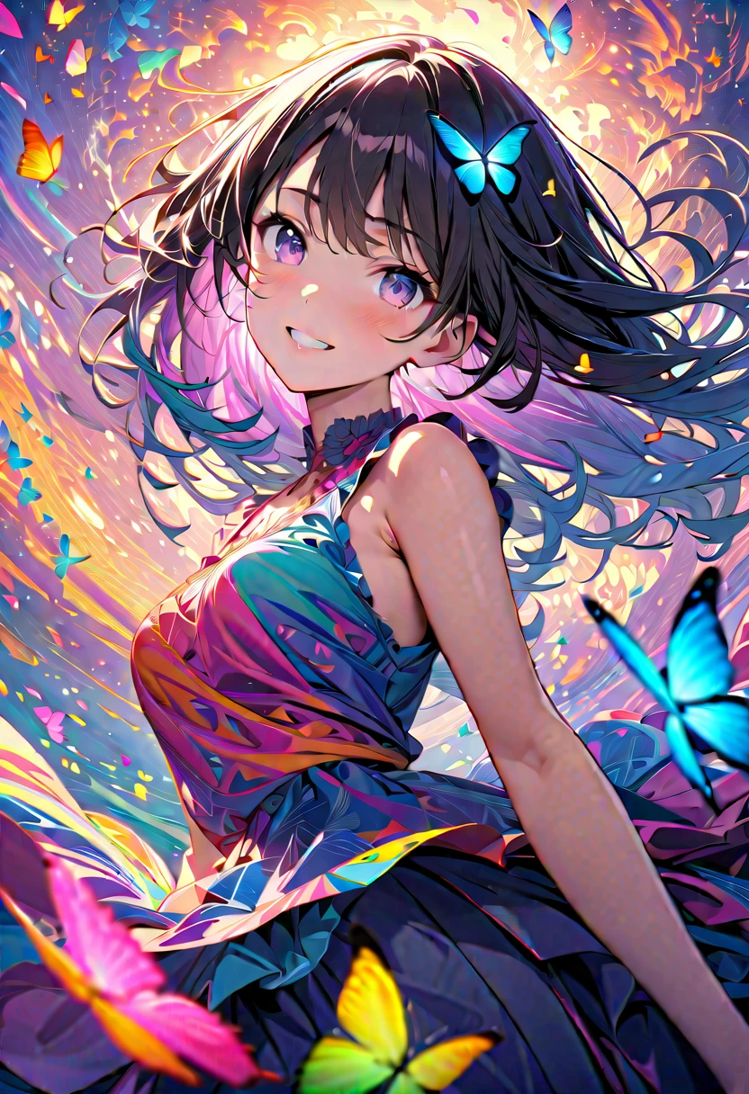 Tulip flowers, Ultra Detailed, masterpiece, illustration, 8K, masterpiece, Realistic shadows, wind, slope, Volumetric Lighting, Ambient Lighting, rich and colorful, Glowing particles, Very detailed、(Fractal Art:1.1)、(Colorful:1.1)(Floral scent:1.6)、The most detailed、(tangled:1.2)、(Dynamic poses)、(Blue Background:1.2)、(Smooth skin)、(Many colors:0.8)