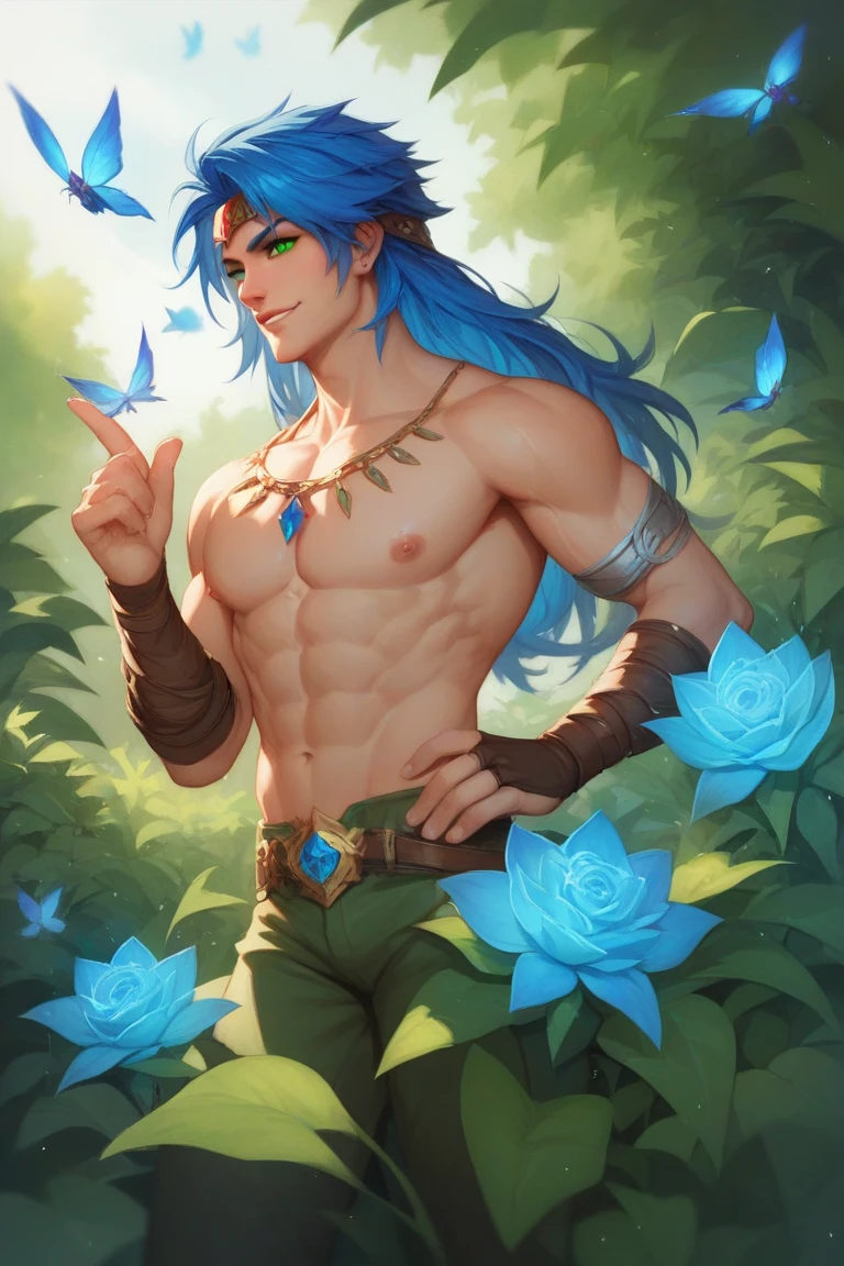 (masterpiece, best quality), man, wearing micro thong, see-through thong , mushroom water world, wide angle, athletic body, male, iridescent skin, flat chest, silver eyes, green hair styled in spikes, determined expression, bioluminescent lighting, small waist, broad chest, big mane, slim scruffy, muscular , illustration, watercolor ink sketch, (best quality)), intricate detailed,solo, masterpiece,