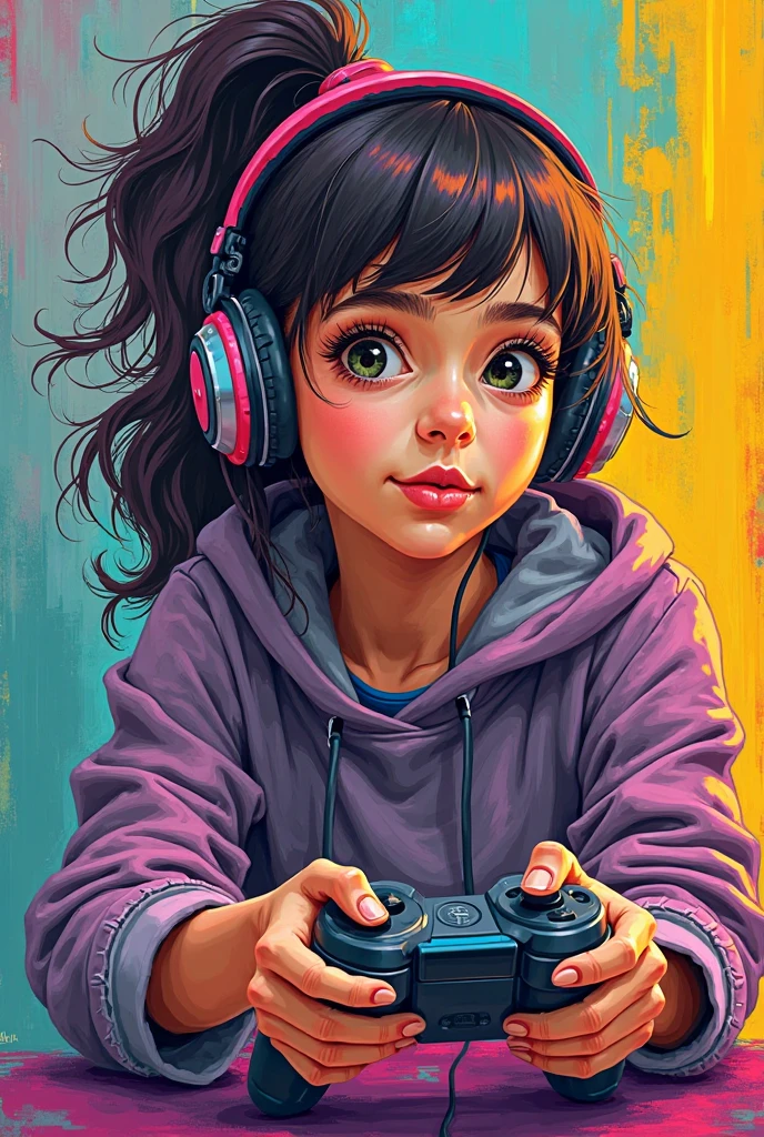 FAUVISM ART A GAMER GIRL STUDENT