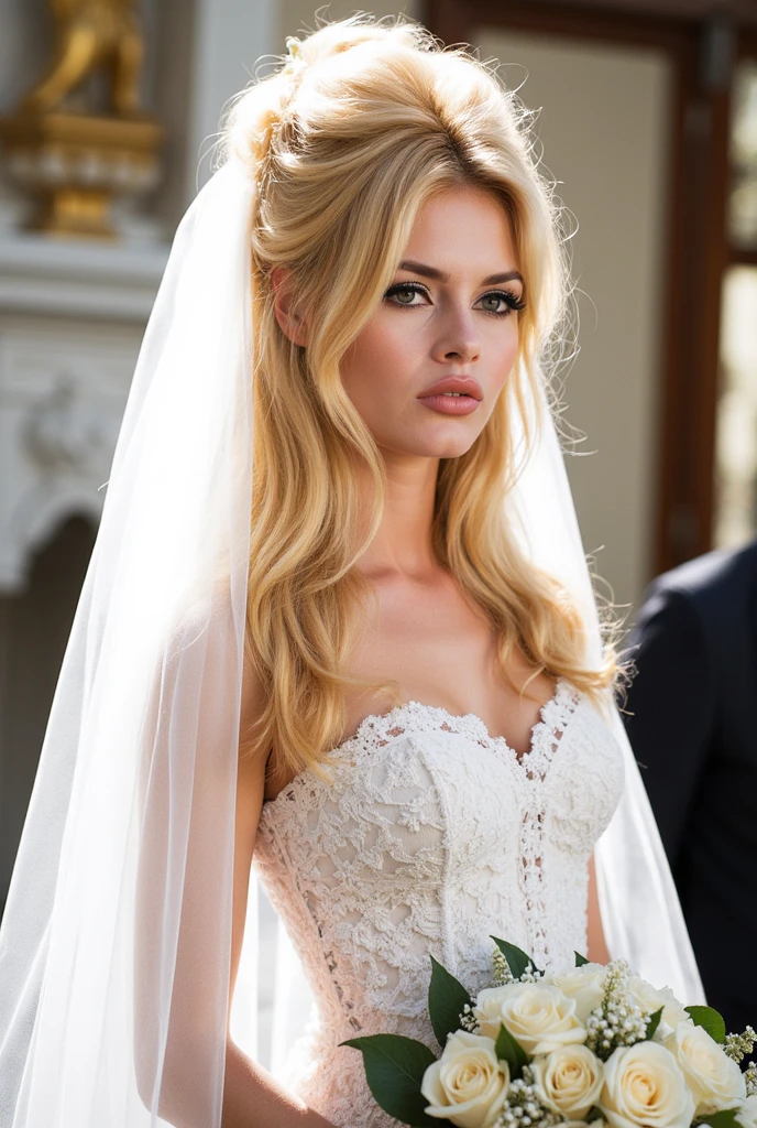 (Very large pure white angel wing of an archangel Wedding dress standing in front of a curtain, soft elegant gown, wearing a Wedding dress, dressed beautiful gown, Wedding dress, wearing organza gown, gown, Tulle and lace, white regal gown, With natural light as a background, beautiful Wedding dress, white gown, Elegant and graceful, beautiful gown, beautiful and elegant, intricate gown, romantic gown Wedding dress standing in front of a curtain, a portrait by Eizan Kikukawa, Pinterest, Baroque, soft elegant gown, wearing a Wedding dress, dressed beautiful gown, Wedding dress, wearing organza gown, gown, Tulle and lace, white regal gown, With natural light as a background, beautiful Wedding dress, white gown) ((Full Shot:1.2)) ((highest quality)), ((masterpiece)), (Get used to it), Perfect Face (1 girl) (French) (She is 18 years old、The cutest and most beautiful fantasy girl in France) ((highest quality)), ((masterpiece)), length blonde hair length, shining golden hair,Golden Silky Hair, Straight blonde hair, length blonde straight hair, Perfect Silky Straight Hair, Straight blonde hair, length blonde hair, Her hair is long and straight, detailed length blonde hair Super Long Hair down to the ankles ((Neat bangs The neatly trimmed bangs are princess cut and cover the entire forehead.)) (Big Breasts 1.4) bright crimson lips good, Anatomically correct hand Thin fingers Anatomically correct five fingers Sexy professional makeup Beautiful French girl face, French facial features, Long Hair shiny Long Hair, length, shining golden hair, length, Straight Golden Hair, Her hair is long and straight, Super Long Hair girl, Silky Hair, length blonde hair, Silky Hair, length, Flat Hair, Silky texture, Long Hair, length, flowing blonde hair, thin and shiny hair Anatomically correct、White beautiful human skin and detail of hands and fingers Beautiful Eyes Mouth Details the corners of the mouth rise slightly Cool look (The eyebrows are dark brown in color) (She looks at the viewer and gives a sweet smile) (The location of the photo is a starry sky with a ladder and a flock of birds., Matte paintings inspired by Johan Jongkind, Shutterstock, magical realism, Entrance to the spirit world, Magic portal in the sky, In the astral world ) ) ), Esoteric equation heaven, Dreamscape painting, stairway to heaven, magical dreamy atmosphere, Entrance to the spirit world