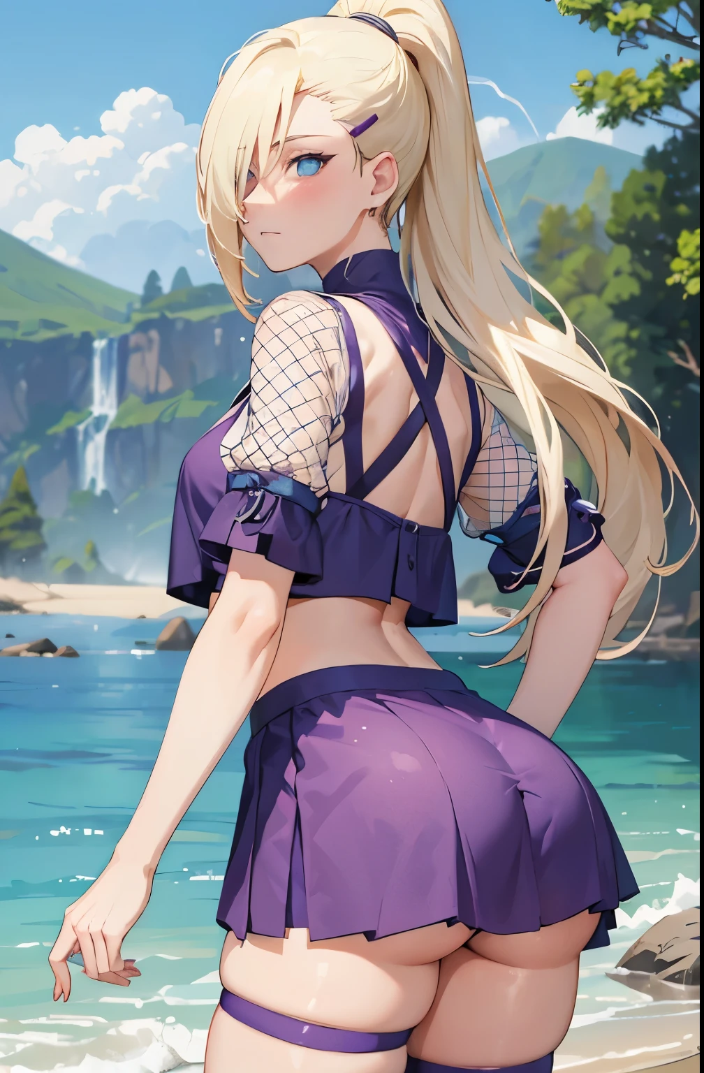 character \(series\), breaking, lora:riesz1-000014:1, open towel, 
break, 
ultra detailed, master piece, cute, pretty, beautiful, 8k, , Skeletal structure like Japanese, 
break, 
(shot from behind:1.4), ( looking down: 1.2), (face close-up: 1.3), Clearly defined facial contours, Glossy illustration, body on right side, 
break, 
exact fingertips, exact toes, (nude: 1.3), (1 large wet white towel covering breasts and pubic area: 1.3), , (Sitting with his knees in his arms: 1.3), flushed cheeks, Embarrassed expression, (Underwear can be seen through gaps in clothing: 1.3 ), colored inner hair, (slender: 1.3), (toned body: 1.2), (thin thighs: 1.2), delicate body, slender, (moderately tight clothing on body: 1.4), (clothing wet and transparent: 1.4), damp hair, beautiful breasts, D cup, age 20, age 10, red nail polish, full-body bathing in hot spring
break, 
Late night view, cypress bath, country, abandoned village, outdoors, open, open-air bath with view of shore, 