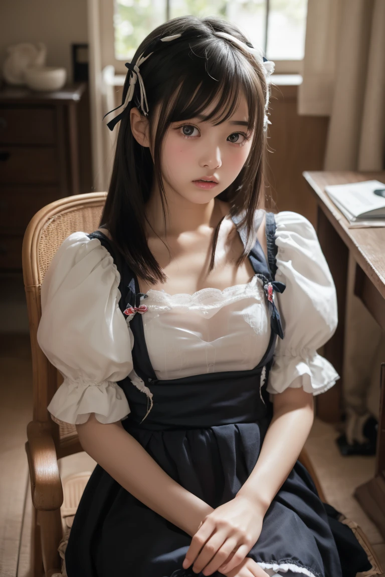 (a closeup:1.4)、(RAW shooting:1.2)、(Photorealsitic:1.4)、(masterpiece:1.3)、(top-quality:1.4)、one girls、(Slender and beautiful girl)、kawaii、(middlebreast:1.2)、beauty breast、(cleavage of the breast)、(erectile nipple:1.2)、Spread legs、(FULL BODYSHOT)、From above、in 8K、(masutepiece:1.2)、(bow ribbon、knee high socks:1.3)、Look at viewers、blush、Kneeling、Facing up、ribbon bondage、(beautifull hands)、(beautiful thigh)、(Twin-tailed:1.2)、School uniform、Cute、(White Cat Ear Hair Accessories:1.2)、